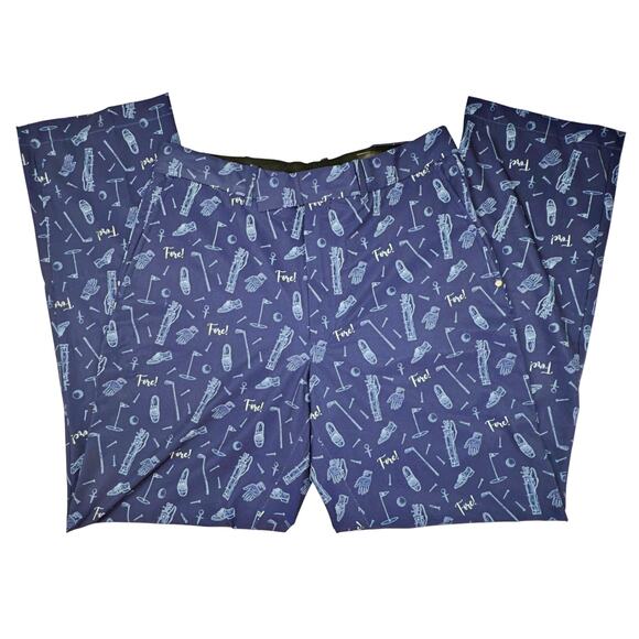 RLX Ralph Lauren Performance Golf Classic Fit Pant Bag FORE Club Navy Blue 33x32 - Picture 6 of 9